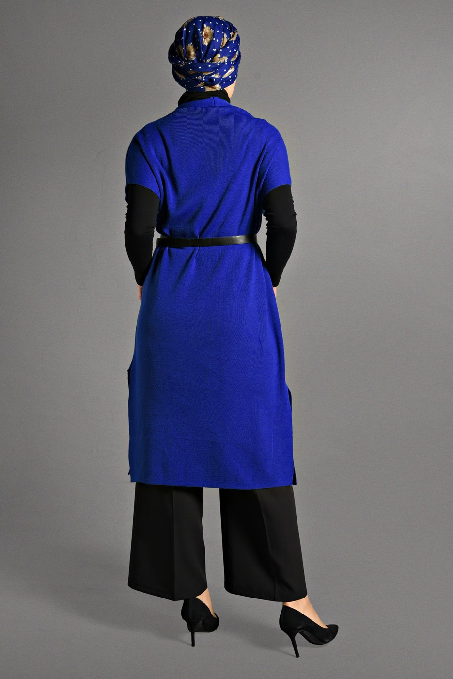 Vêtements hijab BLEU MARINE GILET EN TRICOT 3905 