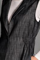 Tesettür giyim SİYAH SIRTI NAKIŞ DETAYLI YELEK 4749 