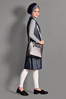 Tesettür giyim LACİVERT SIRTI NAKIŞ DETAYLI YELEK 4749 