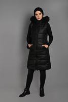 Vêtements hijab NOIR DOUDOUNE ZIPPÉ À CAPUCHE 6053