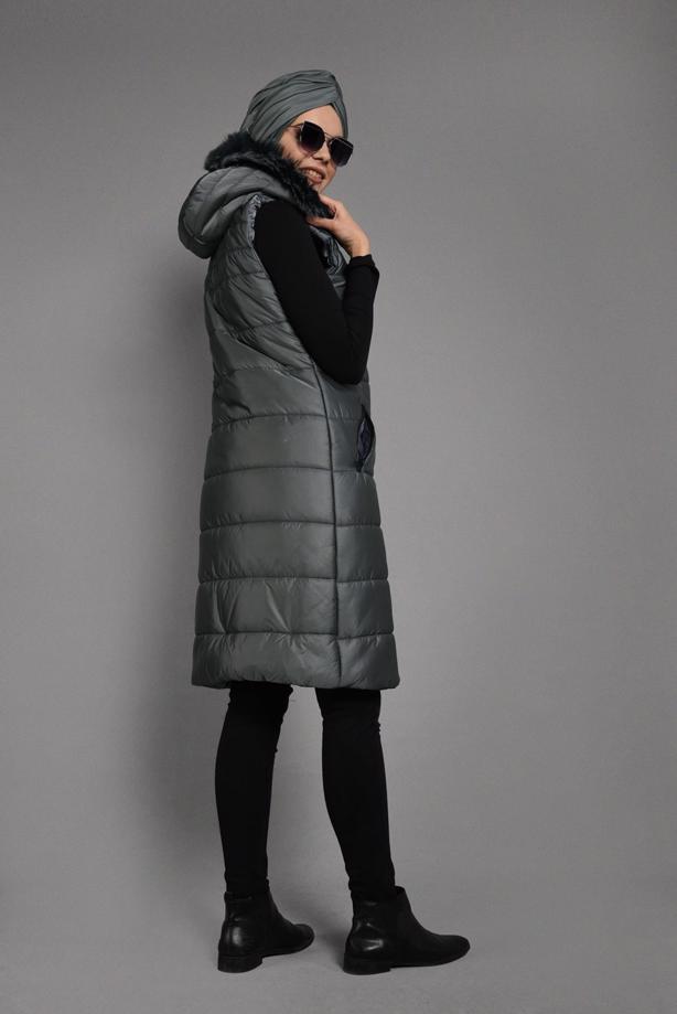 Vêtements hijab  HOODED ZIPPED GILET 6053  - TRENDTESETTÜR