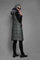 Vêtements hijab GRIS DOUDOUNE ZIPPÉ À CAPUCHE 6053