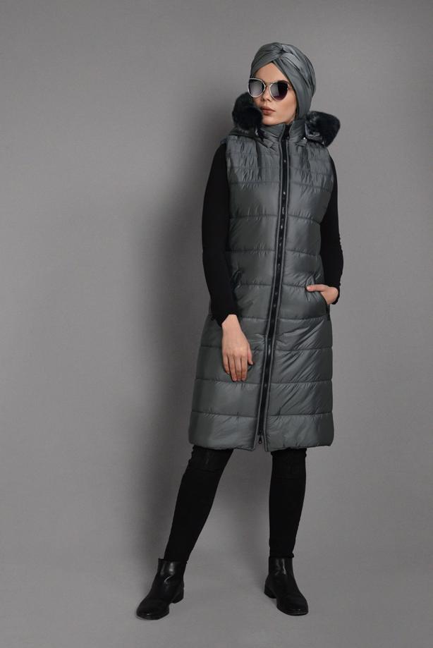 Vêtements hijab  HOODED ZIPPED GILET 6053  - TRENDTESETTÜR