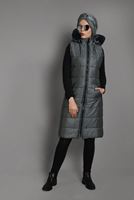 Vêtements hijab GRIS DOUDOUNE ZIPPÉ À CAPUCHE 6053