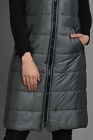 Hijab clothing GREY HOODED ZIPPED GILET 6053 