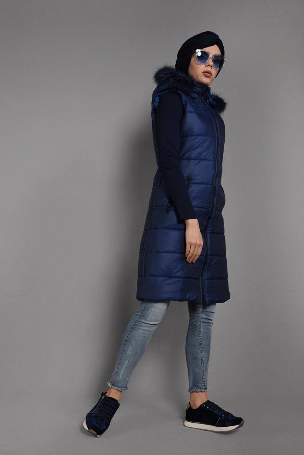 Vêtements hijab  HOODED ZIPPED GILET 6053  - TRENDTESETTÜR