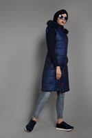 Vêtements hijab BLEU MARINE DOUDOUNE ZIPPÉ À CAPUCHE 6053