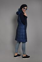 Vêtements hijab BLEU MARINE DOUDOUNE ZIPPÉ À CAPUCHE 6053