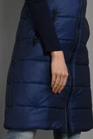 Tesettür giyim LACİVERT KAPÜŞONLU FERMUARLI ŞİŞME YELEK 6053