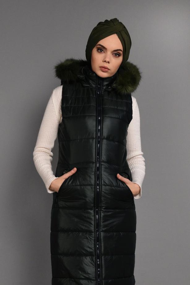 Vêtements hijab  HOODED ZIPPED GILET 6053  - TRENDTESETTÜR