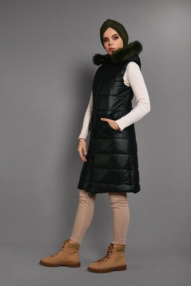 Vêtements hijab  HOODED ZIPPED GILET 6053  - TRENDTESETTÜR