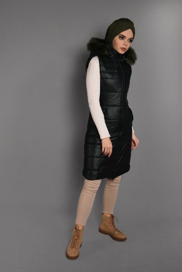 Vêtements hijab  HOODED ZIPPED GILET 6053  - TRENDTESETTÜR