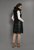 Hijab clothing KHAKI HOODED ZIPPED GILET 6053 