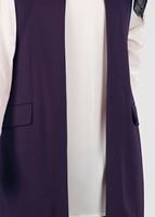 Tesettür giyim MOR CEP DETAYLI PAMUKLU YELEK T 7401