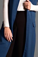 Tesettür giyim LACİVERT CEP DETAYLI PAMUKLU YELEK T 7401