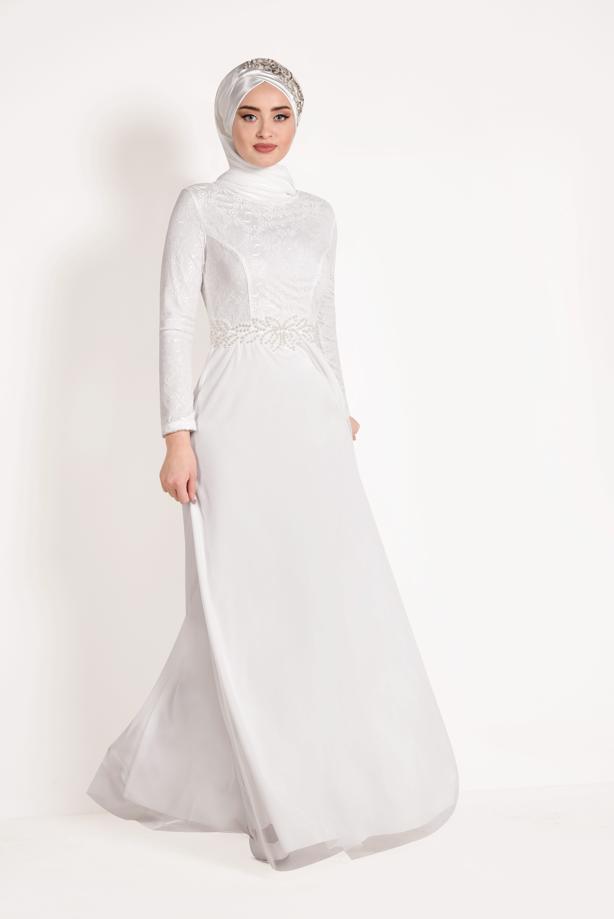 Hijab clothing  T 14293 Arn-Abiye Elbise - TRENDTESETTÜR