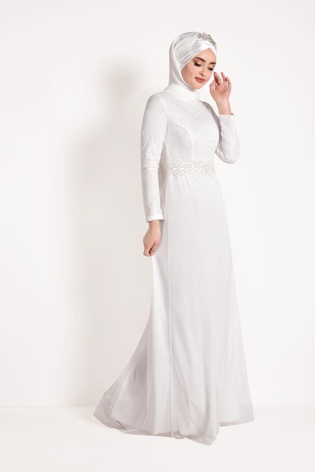 Hijab clothing  T 14293 Arn-Abiye Elbise - TRENDTESETTÜR