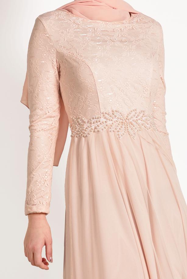 Hijab clothing  T 14293 Arn-Abiye Elbise - TRENDTESETTÜR