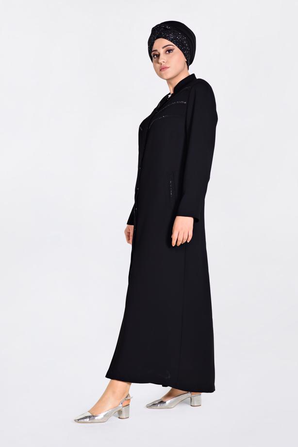 Vêtements hijab NOIR T 1291 Alvina Enigma Pardesü - TRENDTESETTÜR