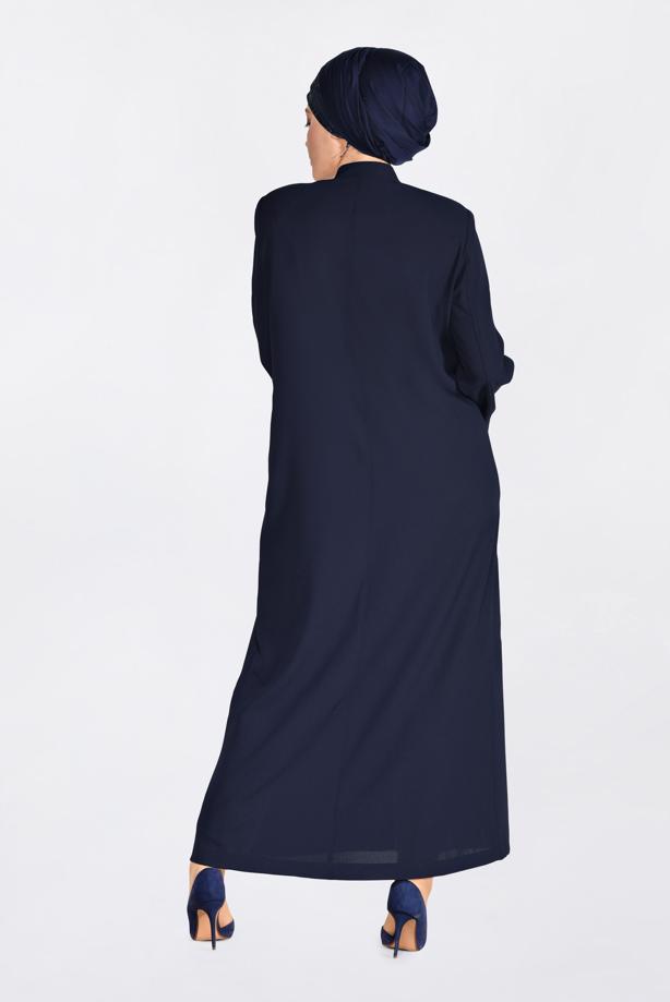 Vêtements hijab BLEU MARINE T 1291 Alvina Enigma Pardesü - TRENDTESETTÜR