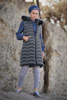 Vêtements hijab GRIS DOUDOUNE À MATELASSÉ 2502 