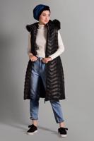 Vêtements hijab NOIR DOUDOUNE À ZIPPÉ 3502 