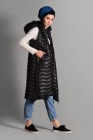 Hijab clothing BLACK QUILTED GILET 3502 