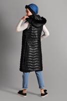 Hijab clothing BLACK QUILTED GILET 3502 