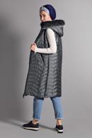 Vêtements hijab GRIS DOUDOUNE À ZIPPÉ 3502 