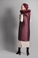 Hijab clothing CLARET RED QUILTED GILET 3502 