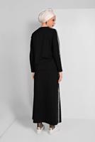 Tesettür giyim SİYAH ŞERİT DETAYLI ETEKLİ TAKIM T 94108