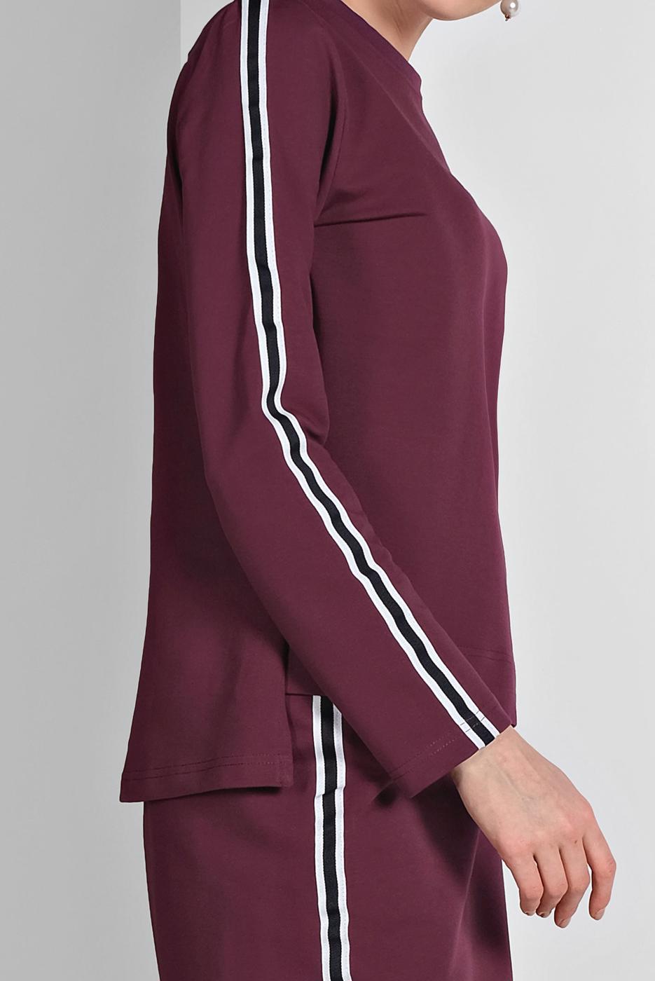 Tesettür giyim PEMBE ŞERİT DETAYLI ETEKLİ TAKIM T 94108