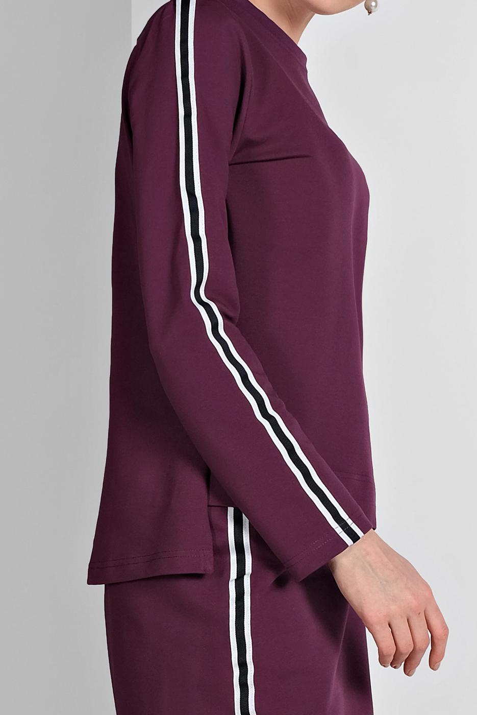 Tesettür giyim MOR ŞERİT DETAYLI ETEKLİ TAKIM T 94108