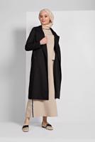 Tesettür giyim BEJ ŞERİT DETAYLI ETEKLİ TAKIM T 94108