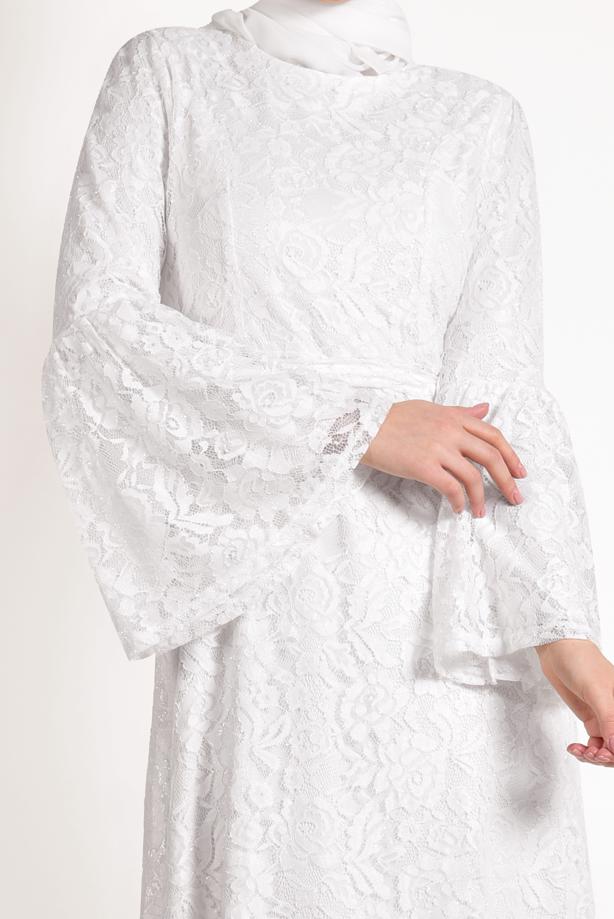 Vêtements hijab  FLOUNCE LACY FORMAL DRESS 4551 - TRENDTESETTÜR