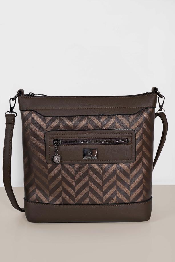 Tesettür giyim KAHVE T 6016 ALVİNA ÇANTA - TRENDTESETTÜR