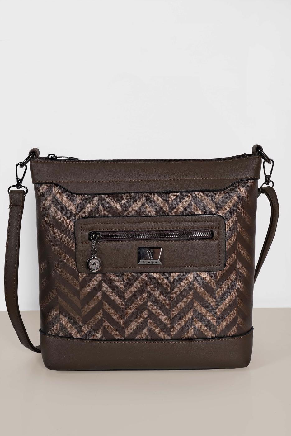 Tesettür giyim KAHVE T 6016 ALVİNA ÇANTA