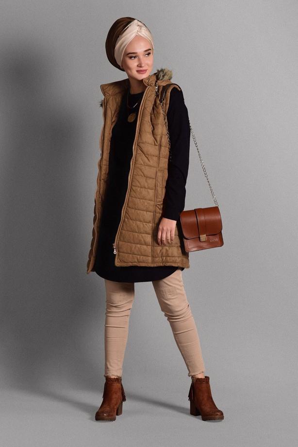Vêtements hijab  HOODED GILET 7291  - TRENDTESETTÜR