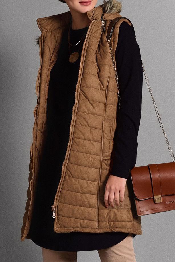 Vêtements hijab  HOODED GILET 7291  - TRENDTESETTÜR