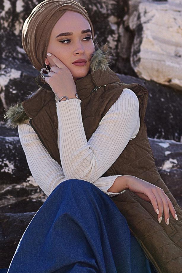 Vêtements hijab  HOODED GILET 7291  - TRENDTESETTÜR