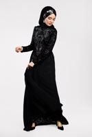Vêtements hijab NOIR Robe de Soirée T 42725 