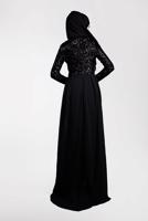 Vêtements hijab NOIR Robe de Soirée T 42725 