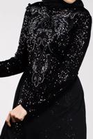 Vêtements hijab NOIR Robe de Soirée T 42725 