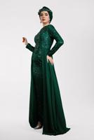 Vêtements hijab VERT Robe de Soirée T 42725 