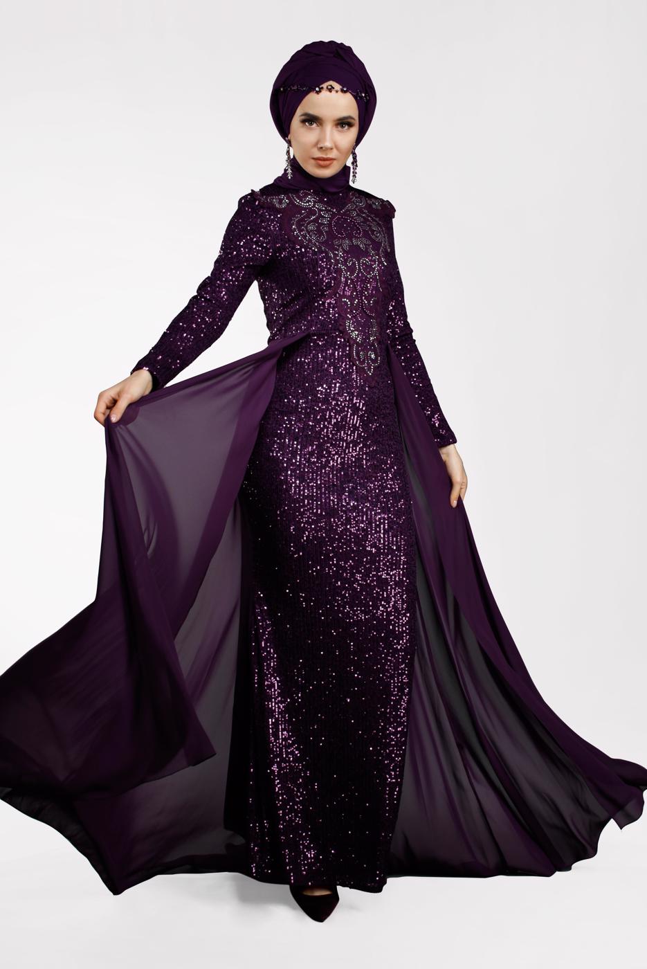 Vêtements hijab FUCHSIA Robe de Soirée T 42725 