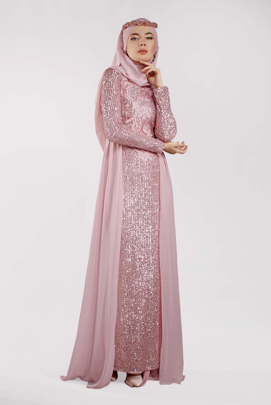 Vêtements hijab POUDRE Robe de Soirée T 42725 