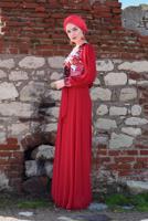 Vêtements hijab ROUGE Robe de Soirée T 54293 