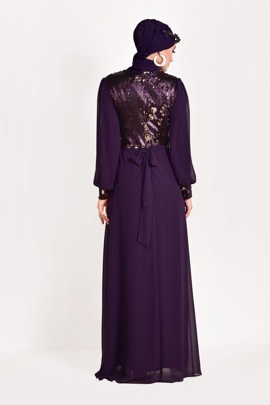 Vêtements hijab POURPRE Robe de Soirée T 54293 