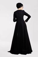 Vêtements hijab NOIR Robe de Soirée T 61725 