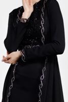Vêtements hijab NOIR Robe de Soirée T 61725 